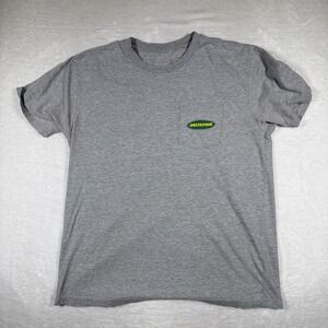 Delta Pine Home Grown T Shirt Gray Mens Medium Cotton Blend Pocket Tee